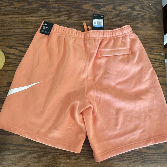 Nike Womens Sweat Shorts XL Orange CU5077-895 Knee Length 9.5” Inseam Drawstring - Picture 3 of 8